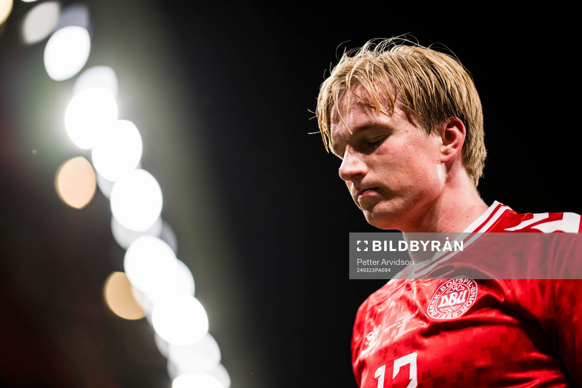Victor Kristiansen of Denmark looks dejected