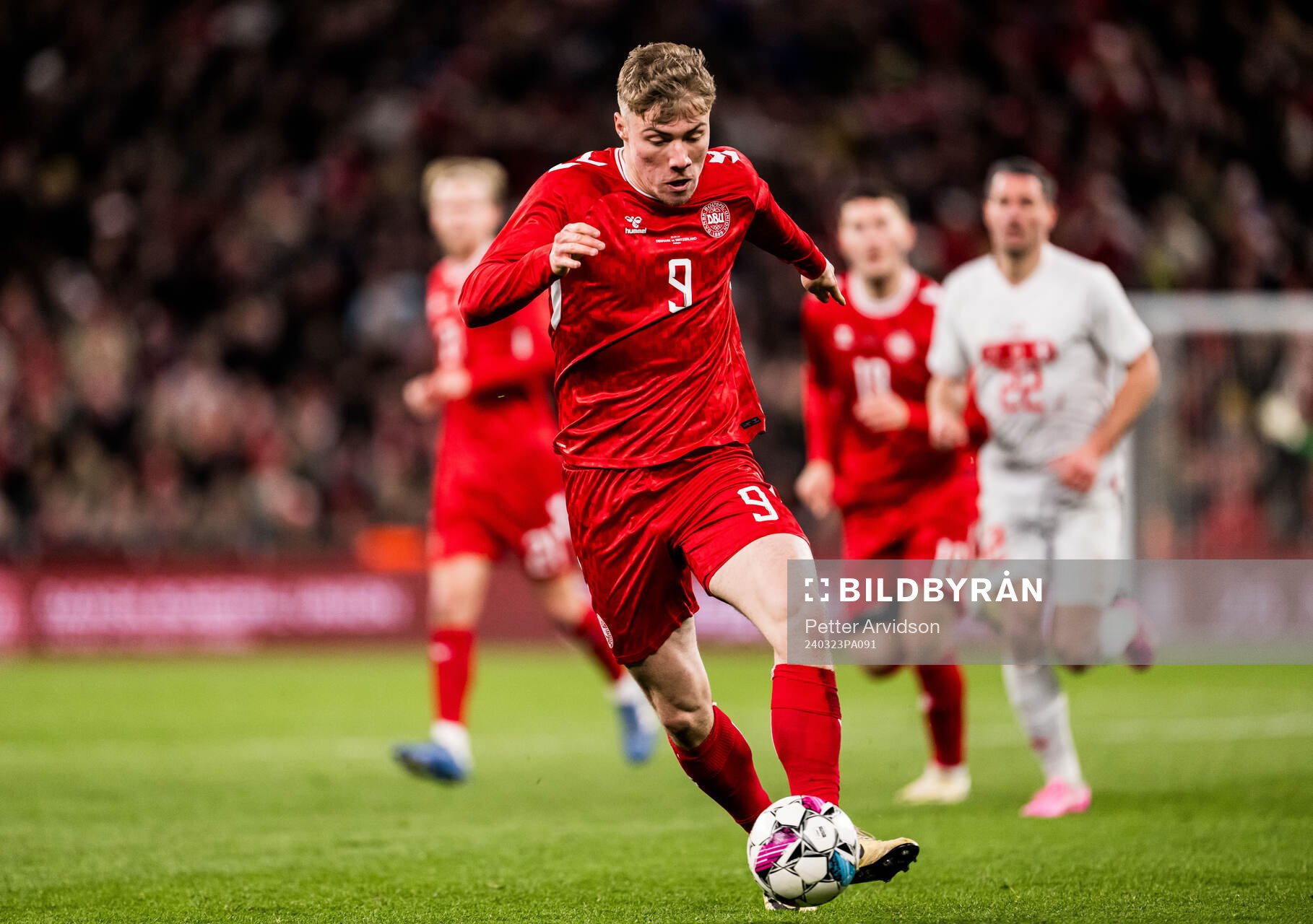 Rasmus Højlund of Denmark