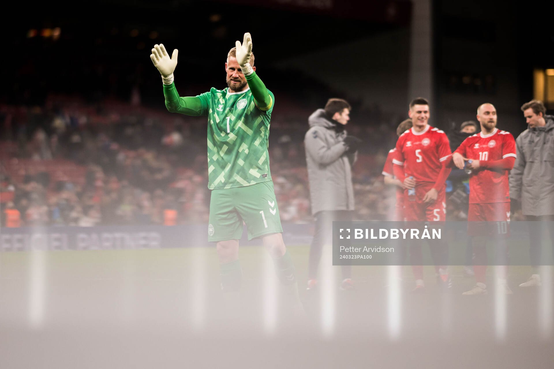 Goalkeeper Kasper Schmeichel of Denmark