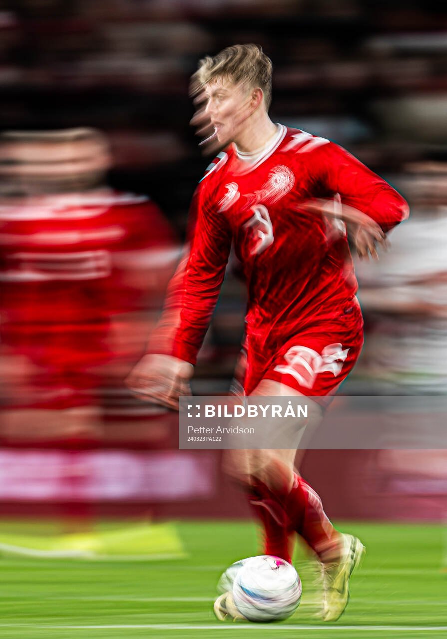 Rasmus Højlund of Denmark