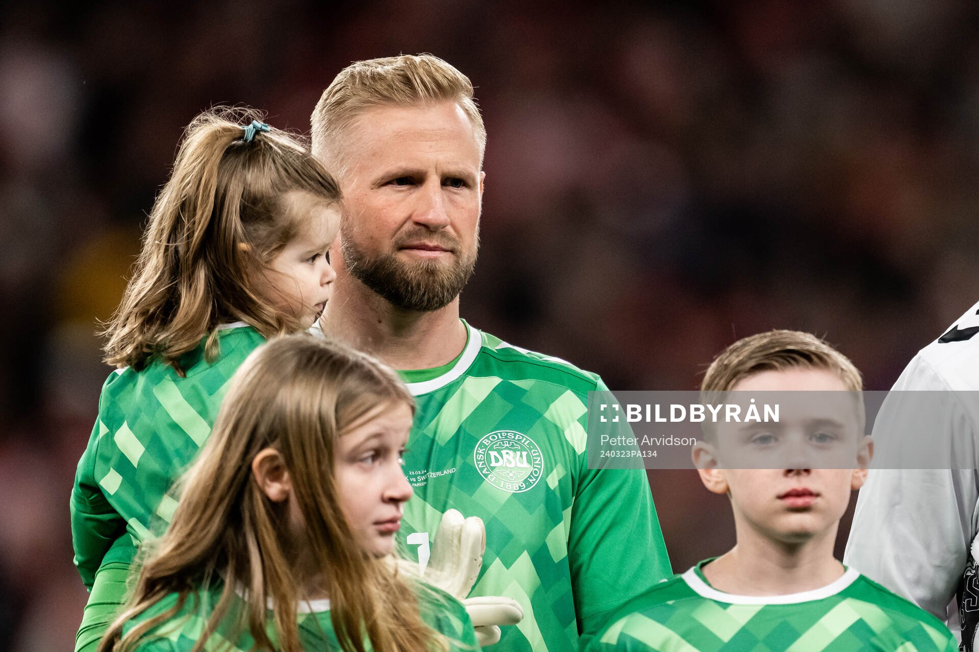 Goalkeeper Kasper Schmeichel of Denmark