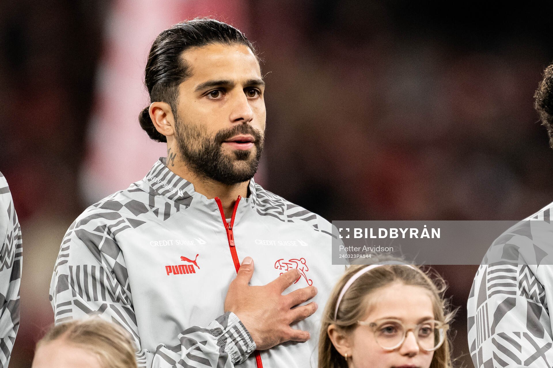 Ricardo Rodriguez of Switzerland ahead of the international friendly football match between Denmark and Switzerland on March 23, 2024 in Copenhagen.