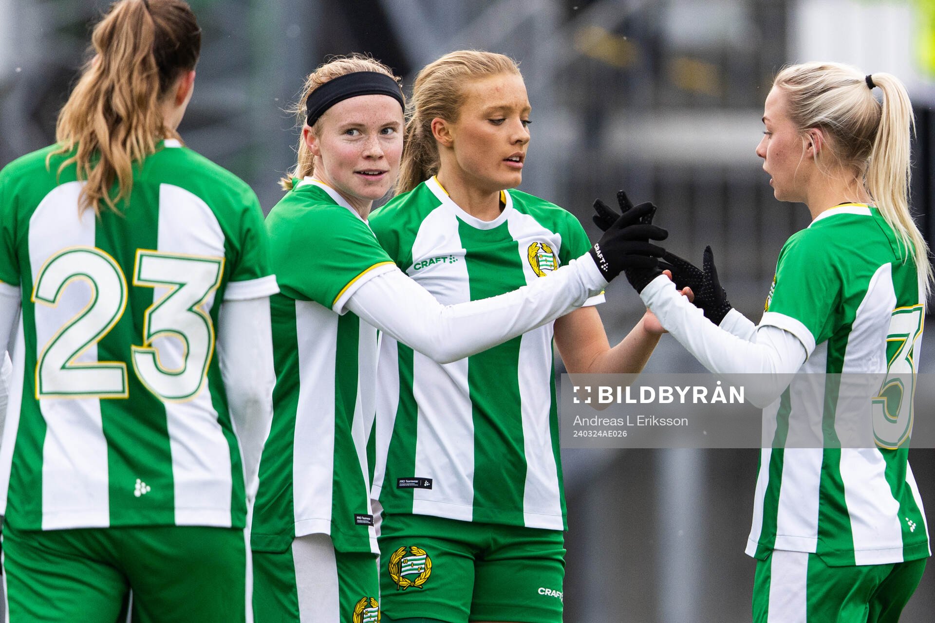 Hammarbys Julie Blakstad, Smilla Holmberg och Lotta Ökvist
