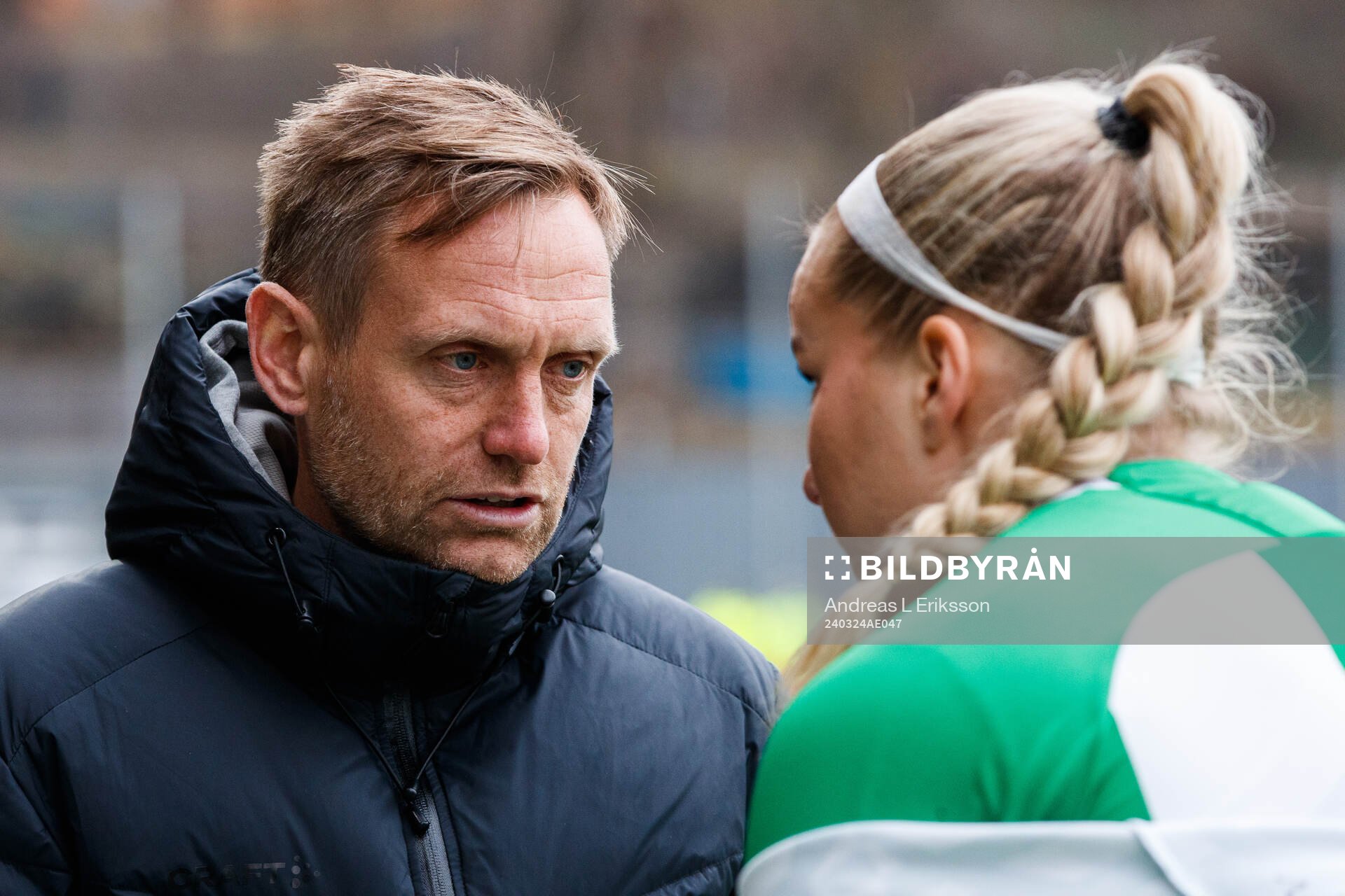 Hammarbys tränare Martin Sjögren och Eva Nyström innan