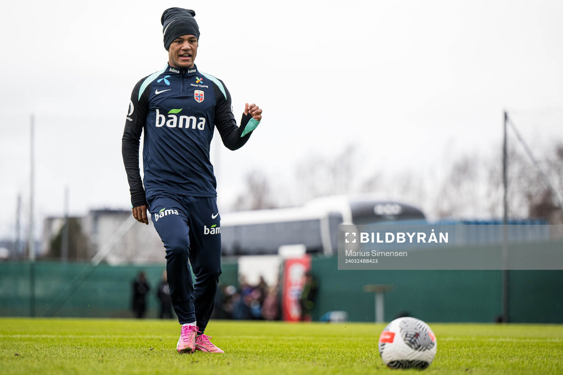 Oscar Bobb of the Norwegian national football team
