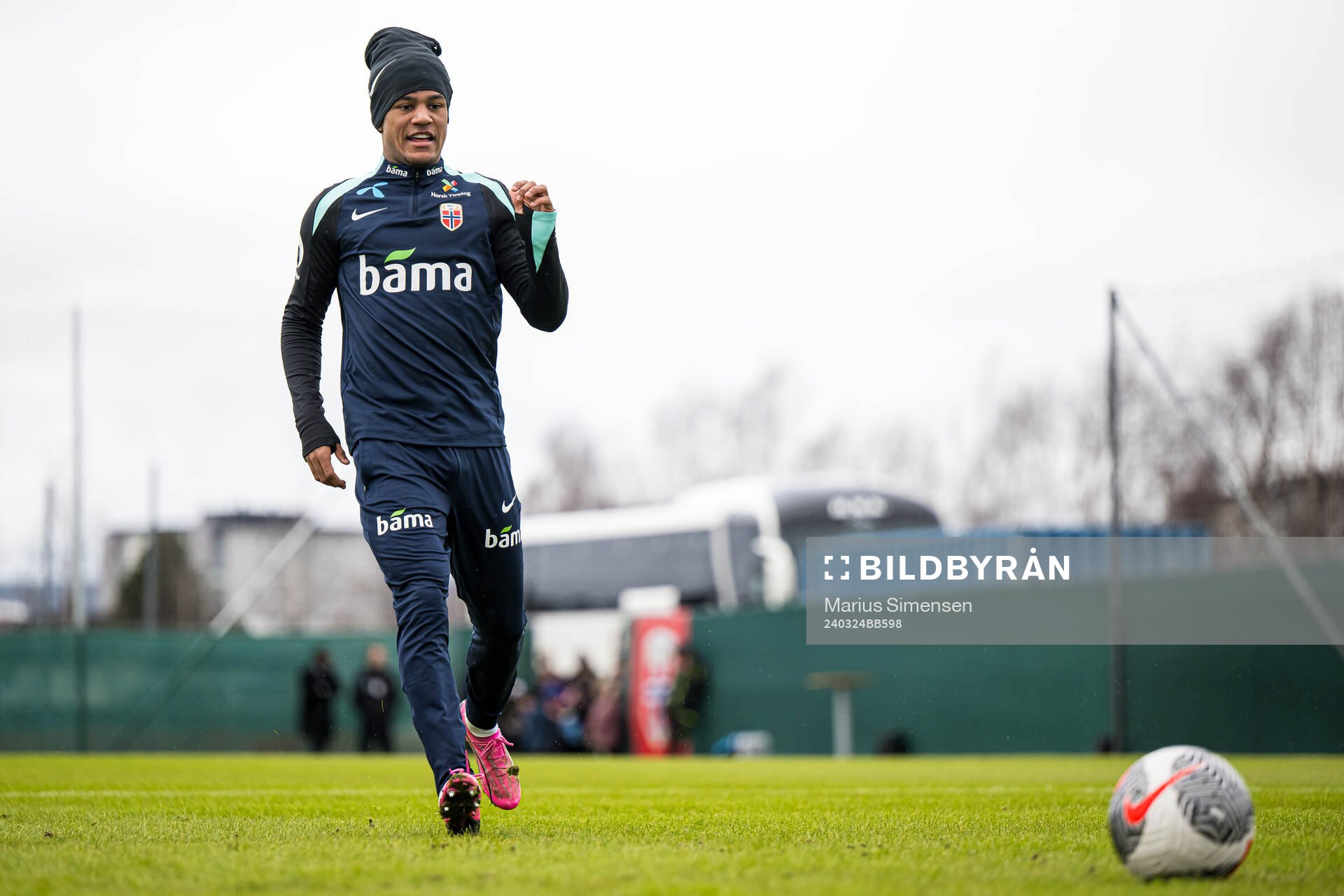 Oscar Bobb of the Norwegian national football team