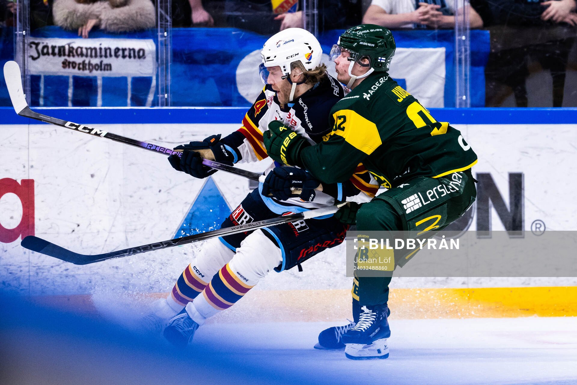 Djurgårdens Olle Liss och Björklövens Jacob Olofsson
