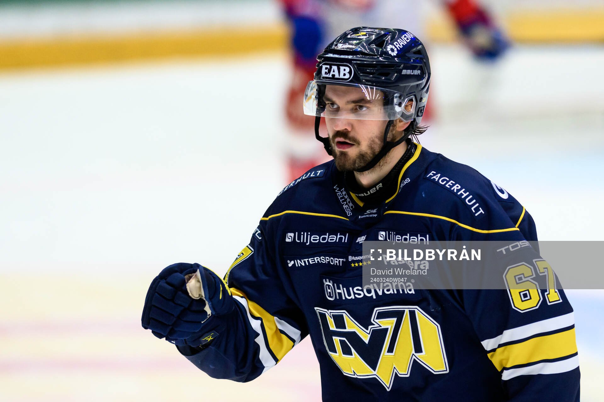 HV71s Oliwer Kaski jublar