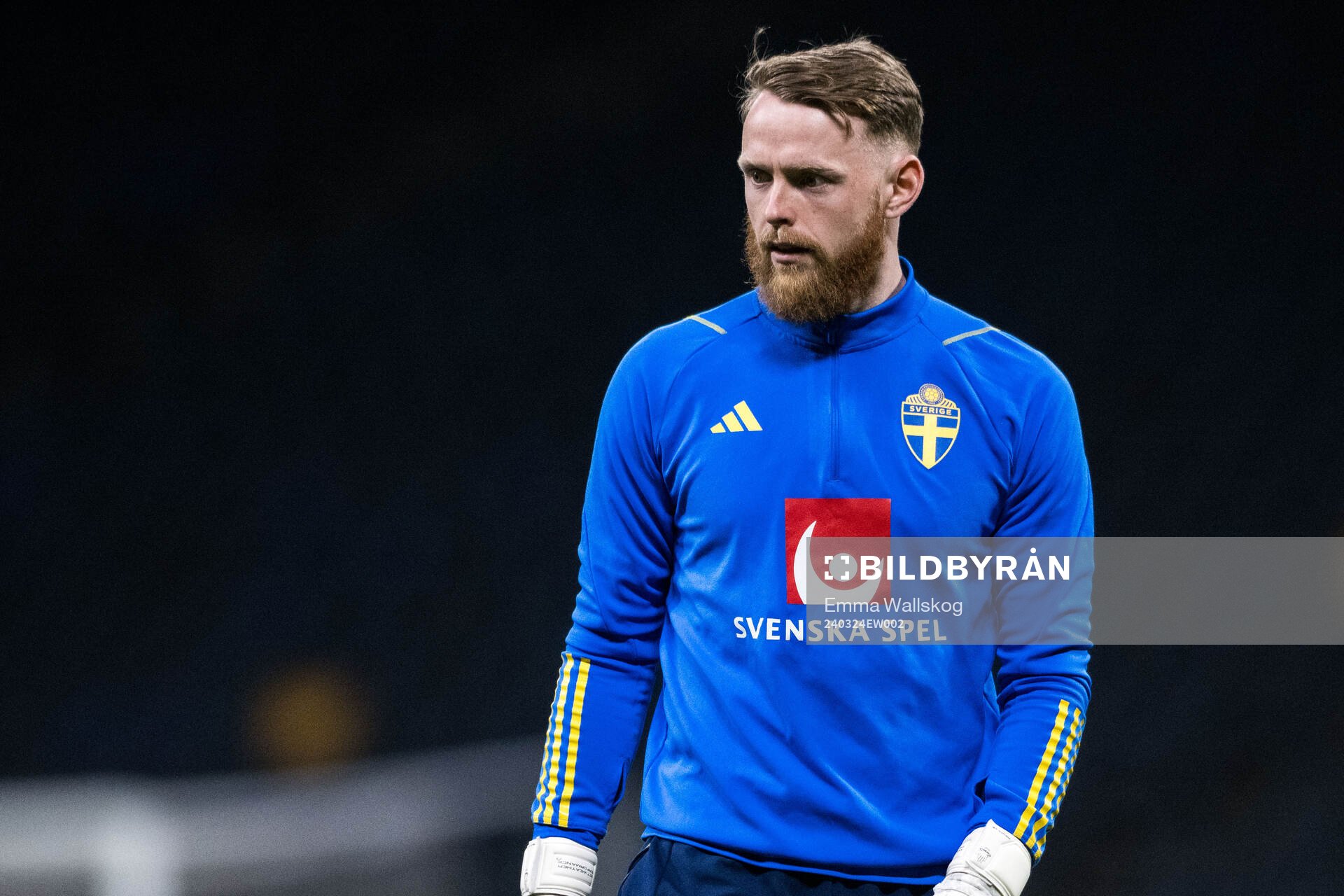 Goalkeeper Viktor Johansson of Sweden of the Swedish men's