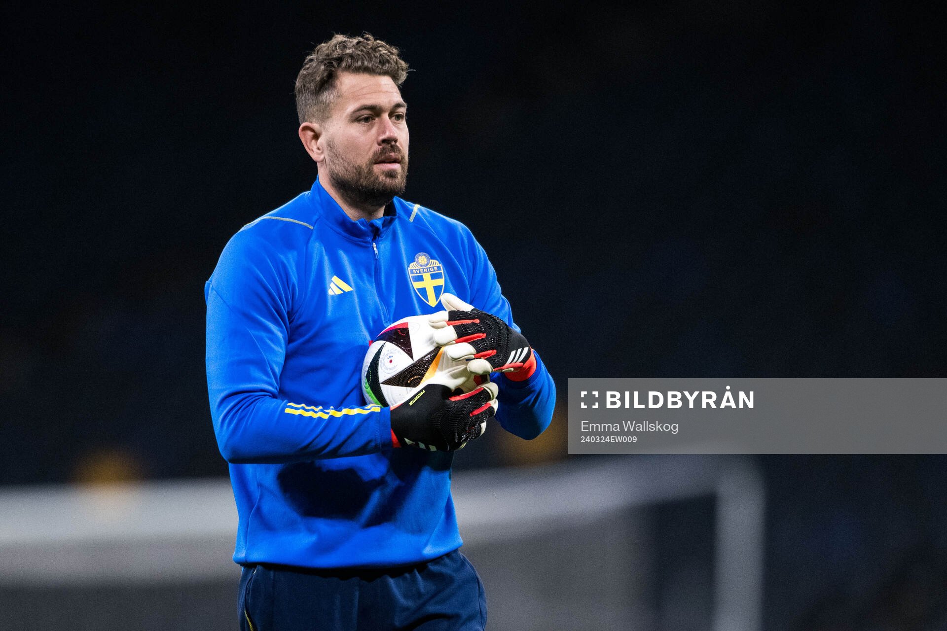 Goalkeeper Kristoffer Nordfeldt of Sweden of the Swedish