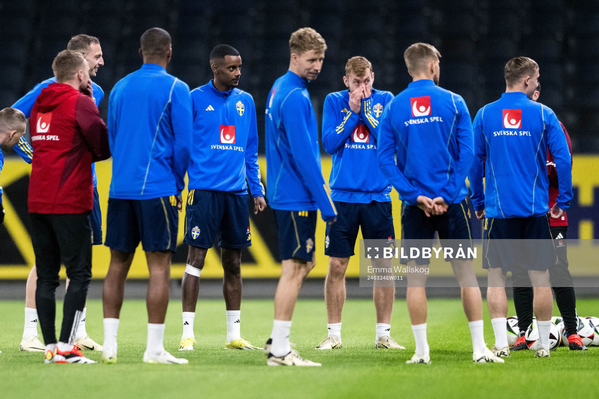 Alexander Isak and Dejan Kulusevski of Sweden of the