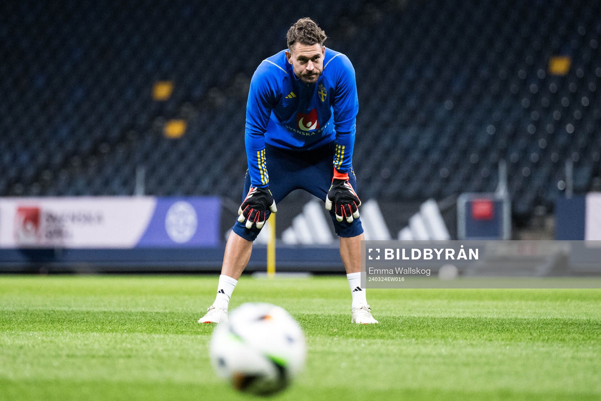 Goalkeeper Kristoffer Nordfeldt of Sweden of the Swedish