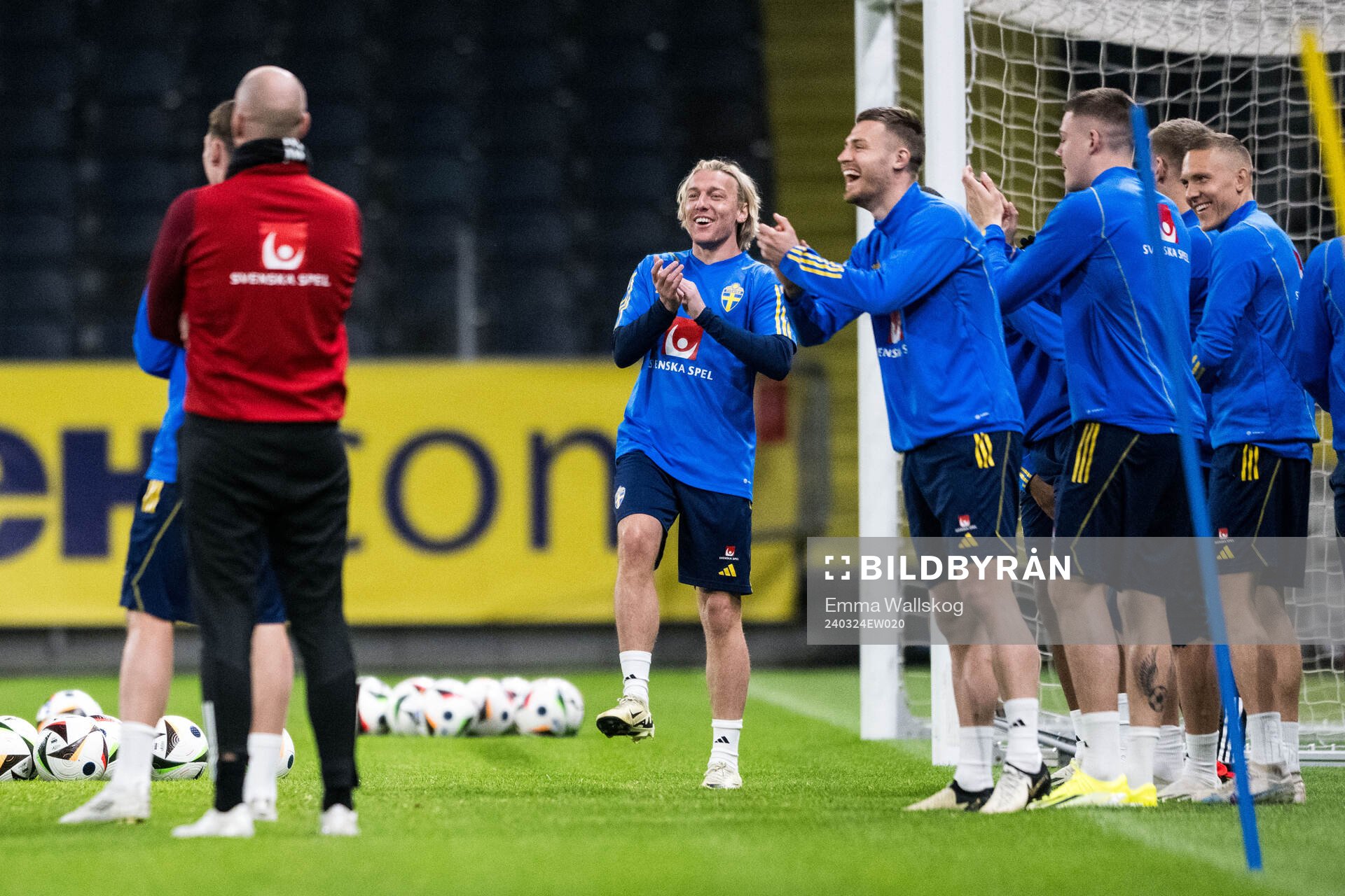 Emil Forsberg and Mattias Svanberg of Sweden of the Swedish