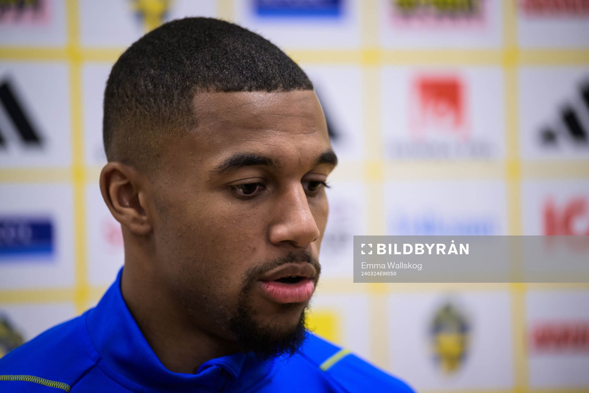 Isak Hien of the Swedish men's national football team in