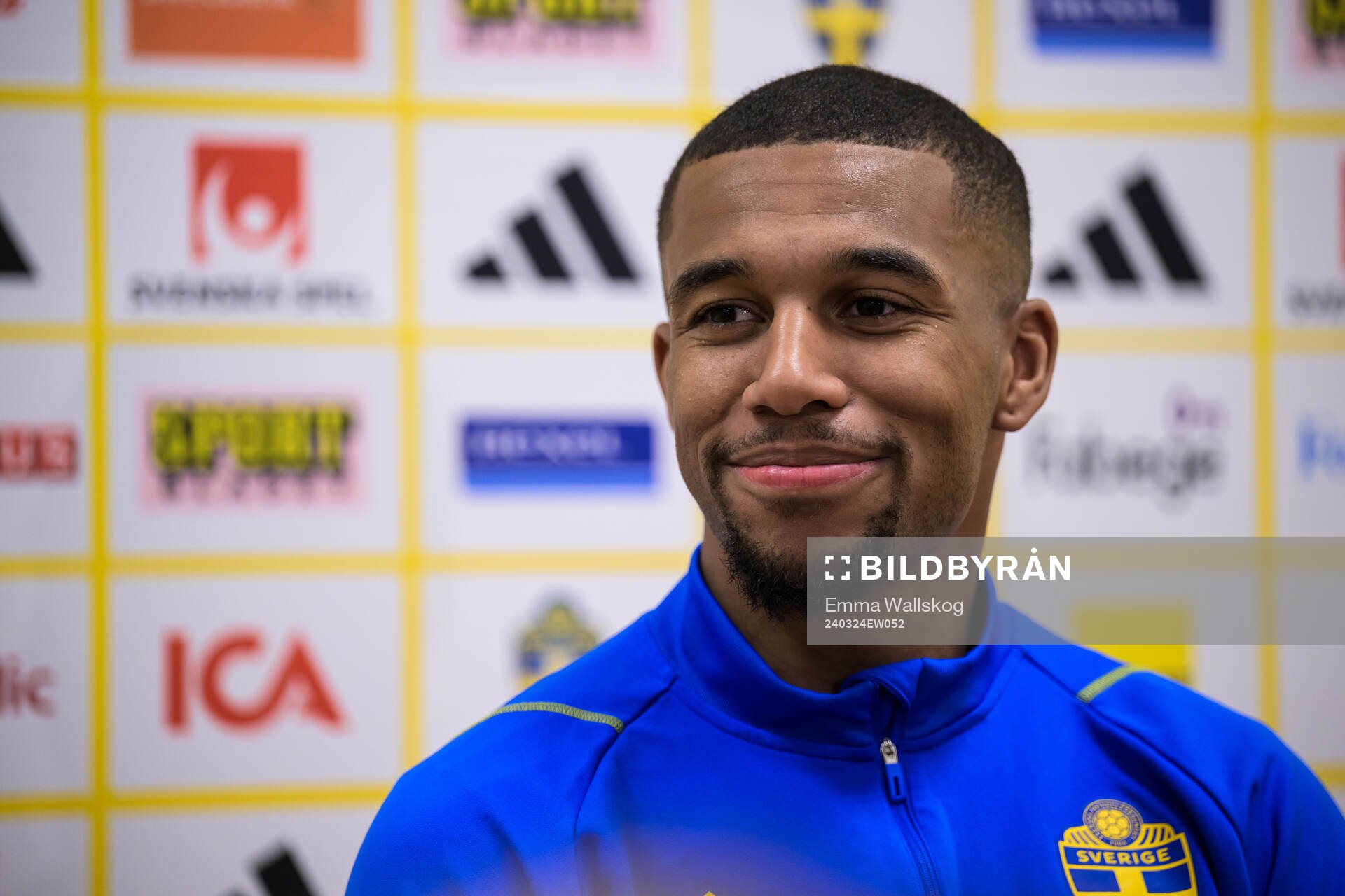 Isak Hien of the Swedish men's national football team in