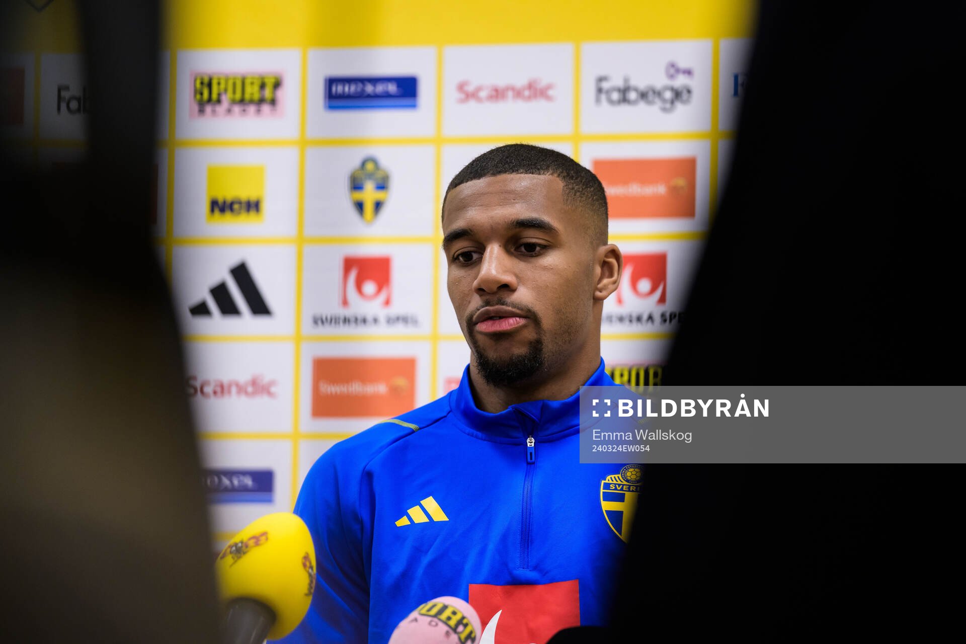 Isak Hien of the Swedish men's national football team in