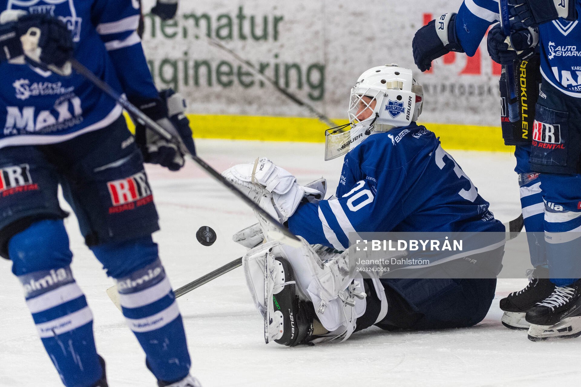 Karlskogas målvakt Victor Brattström