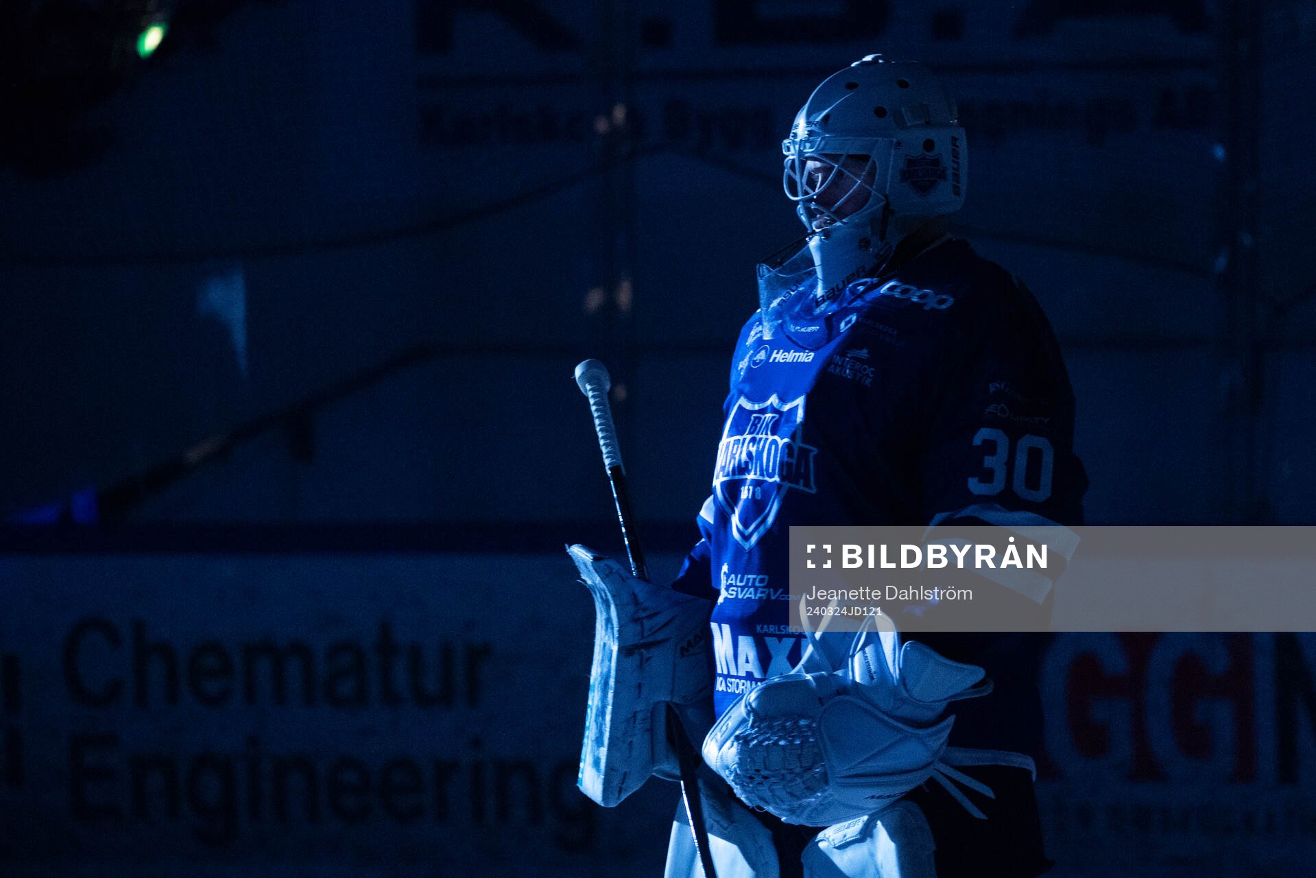 Karlskogas målvakt Victor Brattström