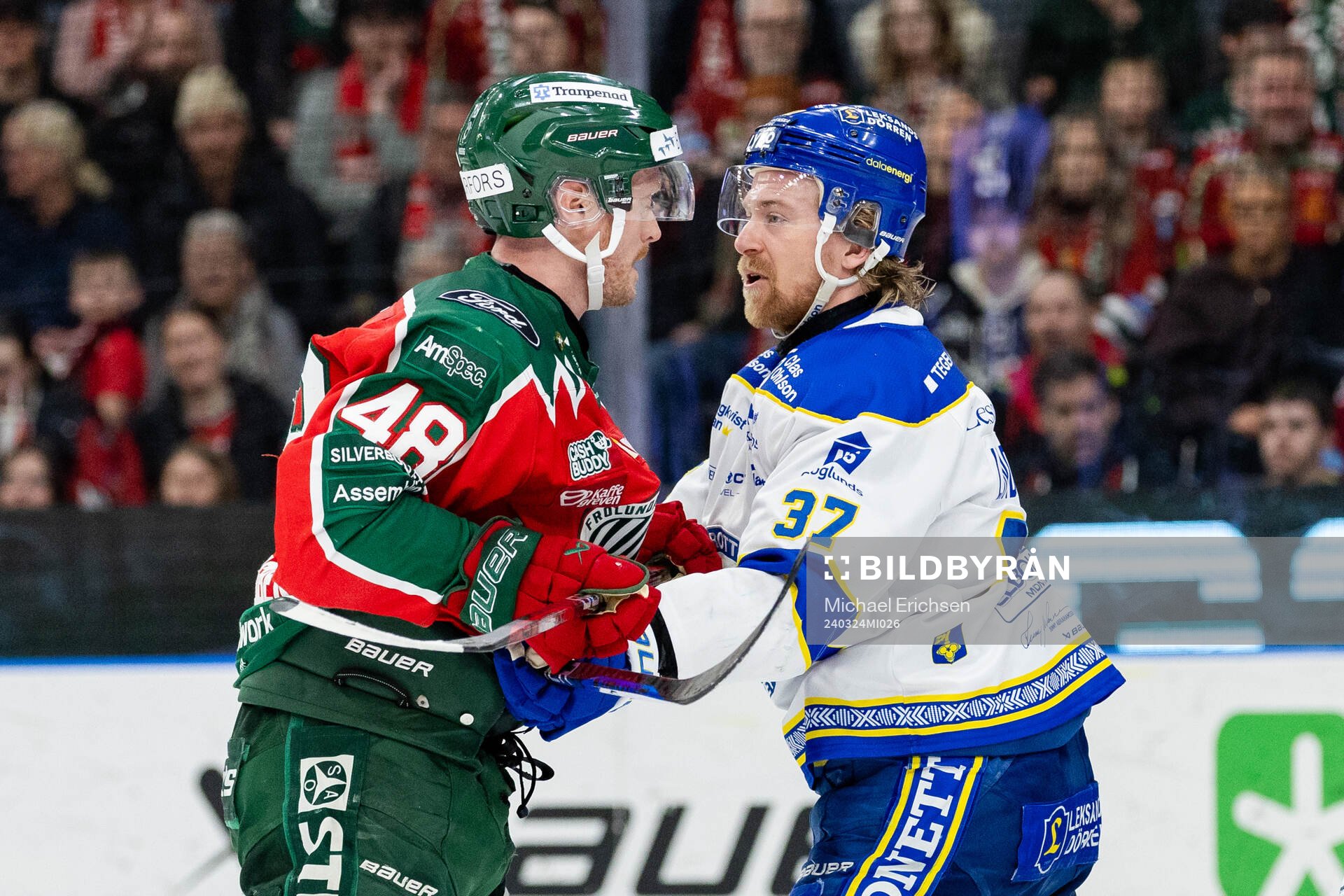 Frölundas Carl Klingberg och Leksands Anton Lindholm