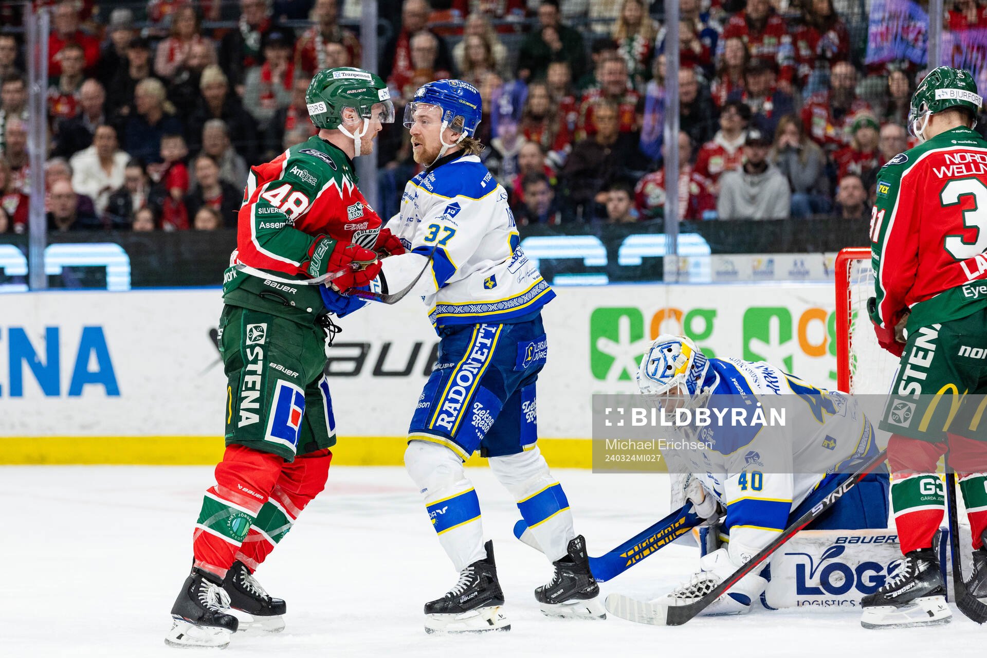 Frölundas Carl Klingberg och Leksands Anton Lindholm