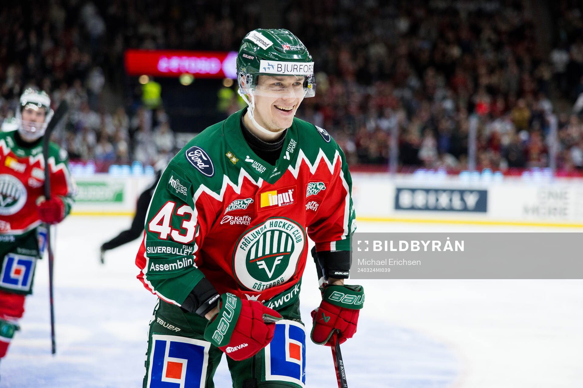 Frölundas Tom Nilsson jublar