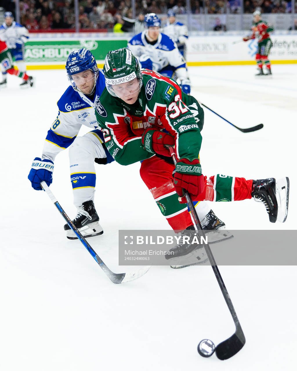 Leksands Olle Alsing och Frölundas Noah Hasa