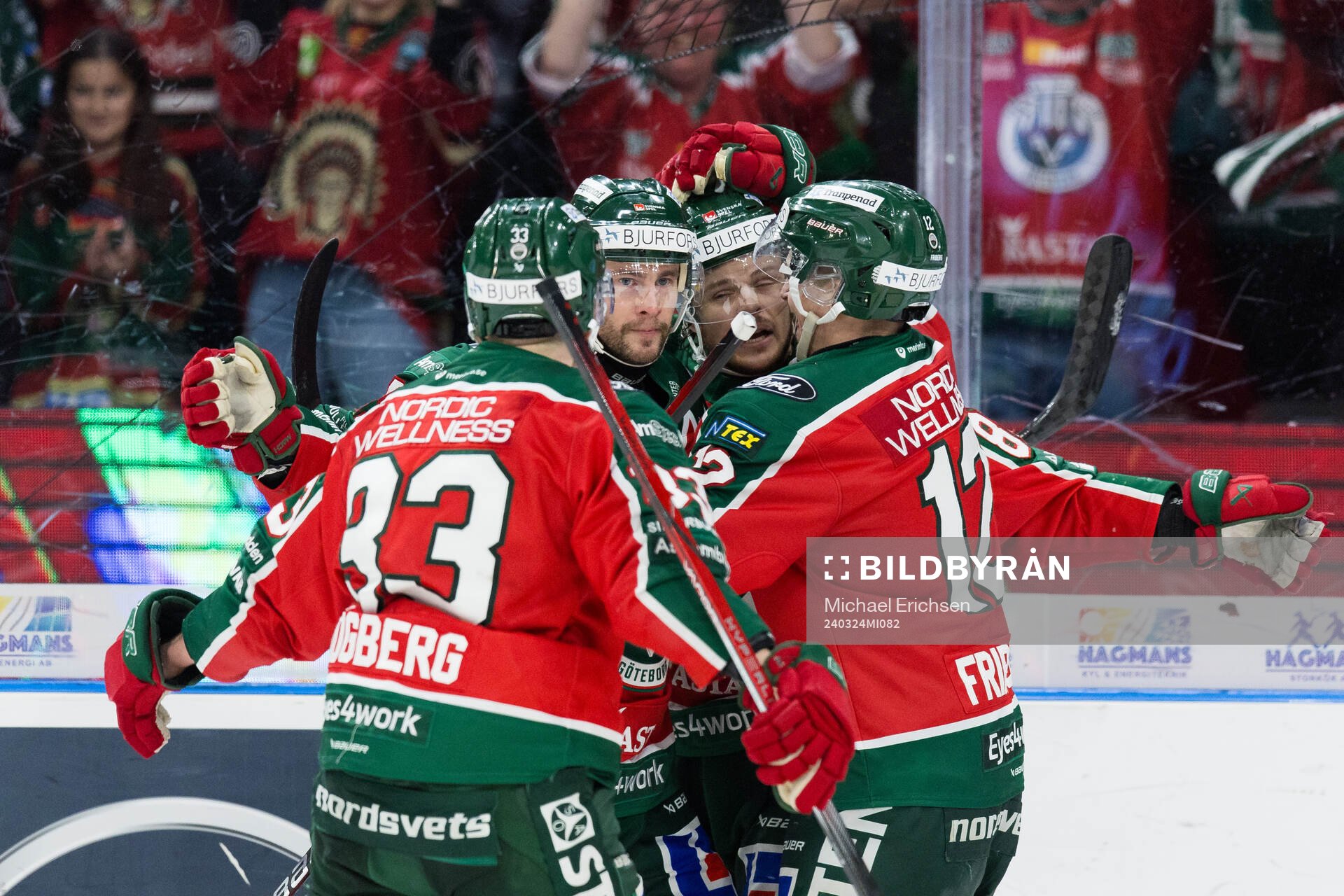 Frölundas Mikael Ruohomaa jublar