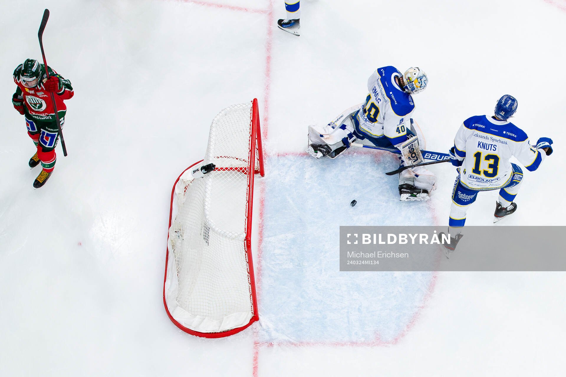 Frölundas Mikael Ruohomaa jublar