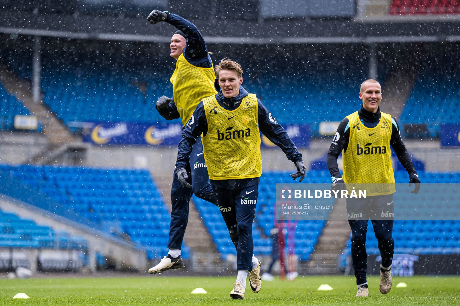 Erling Braut Haaland and Martin Ødegaard of the Norwegian