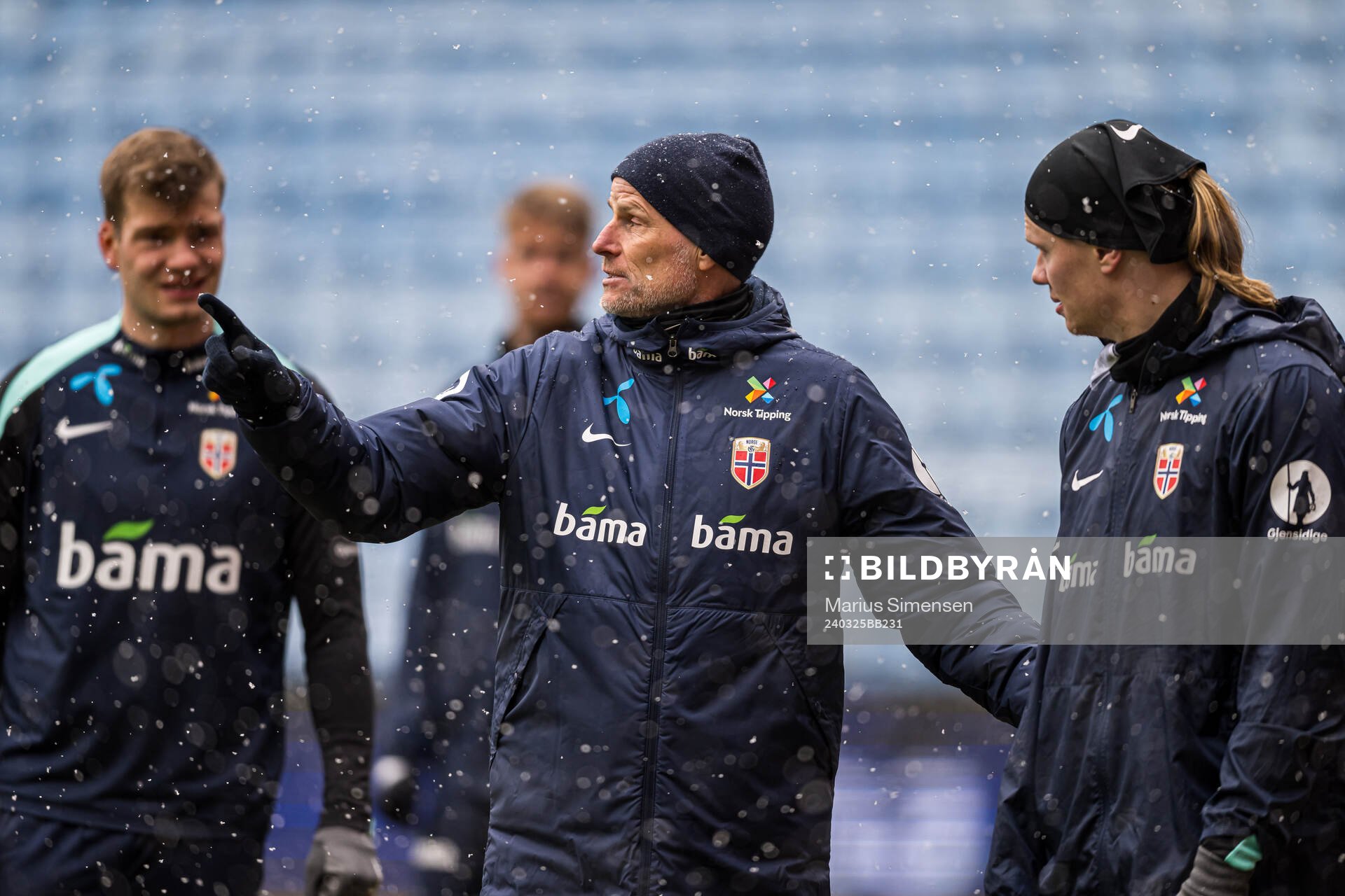 Ståle Solbakken, head coach and Erling Braut Haaland of