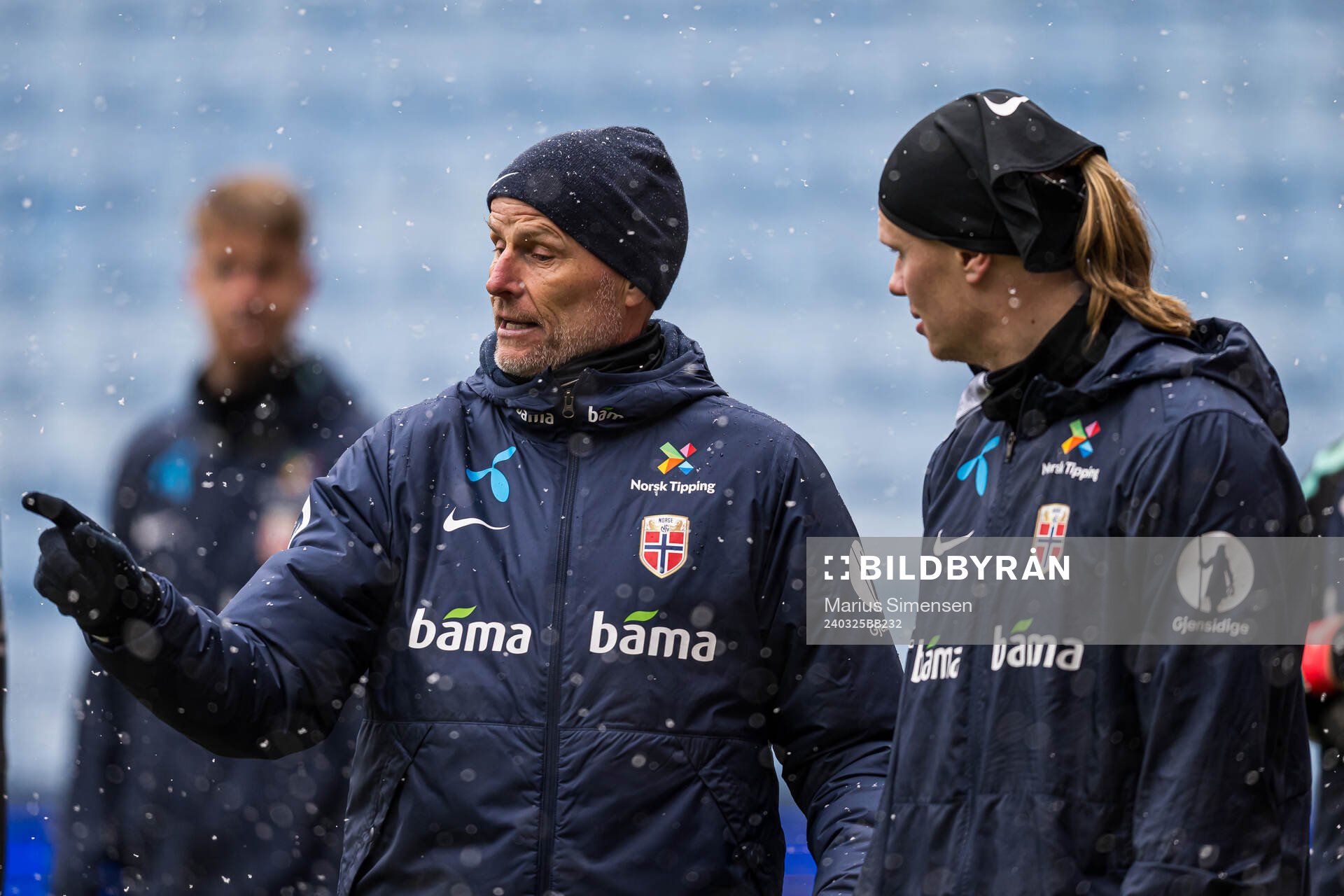 Ståle Solbakken, head coach and Erling Braut Haaland of