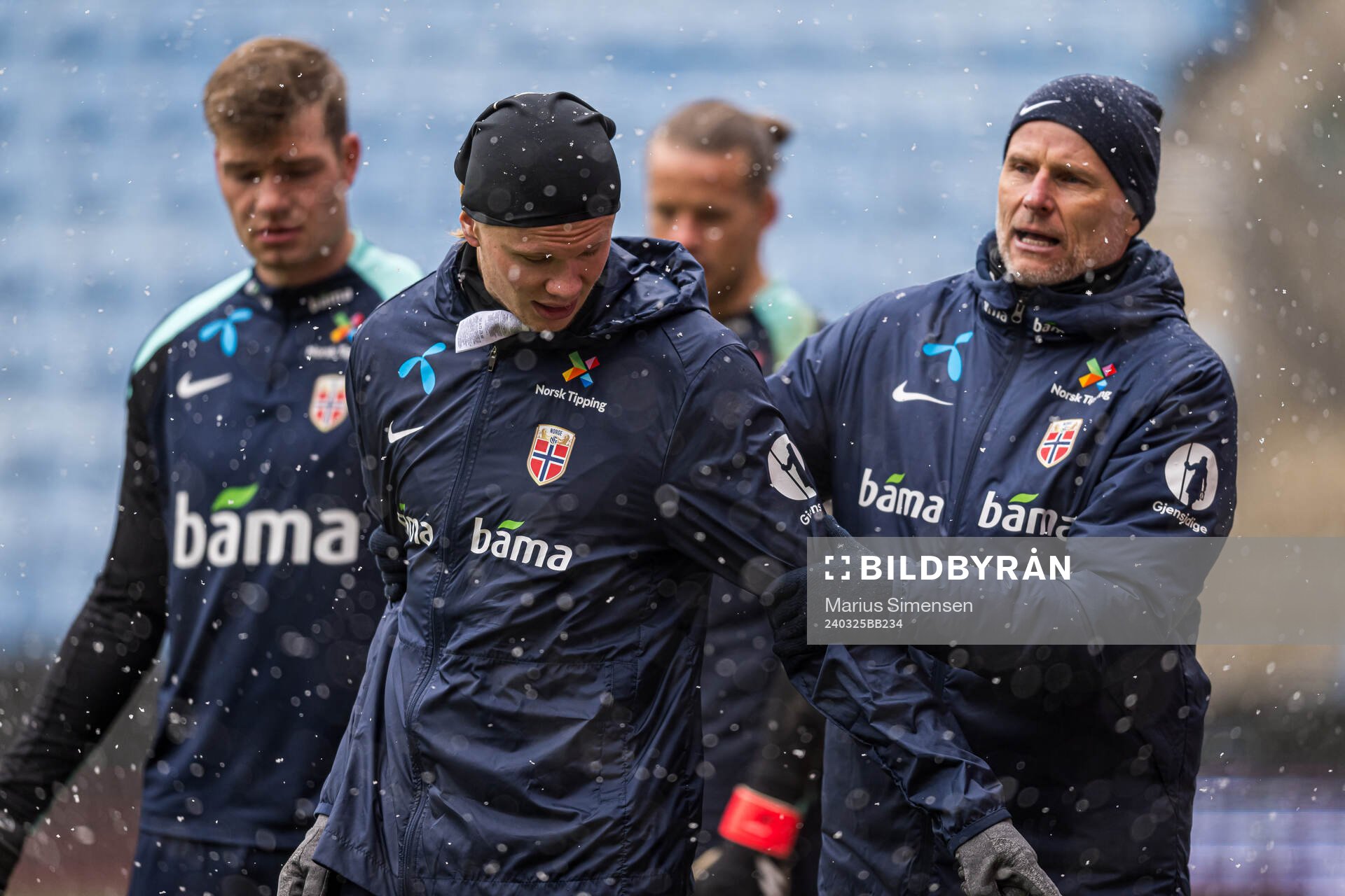 Erling Braut Haaland and Ståle Solbakken, head coach of