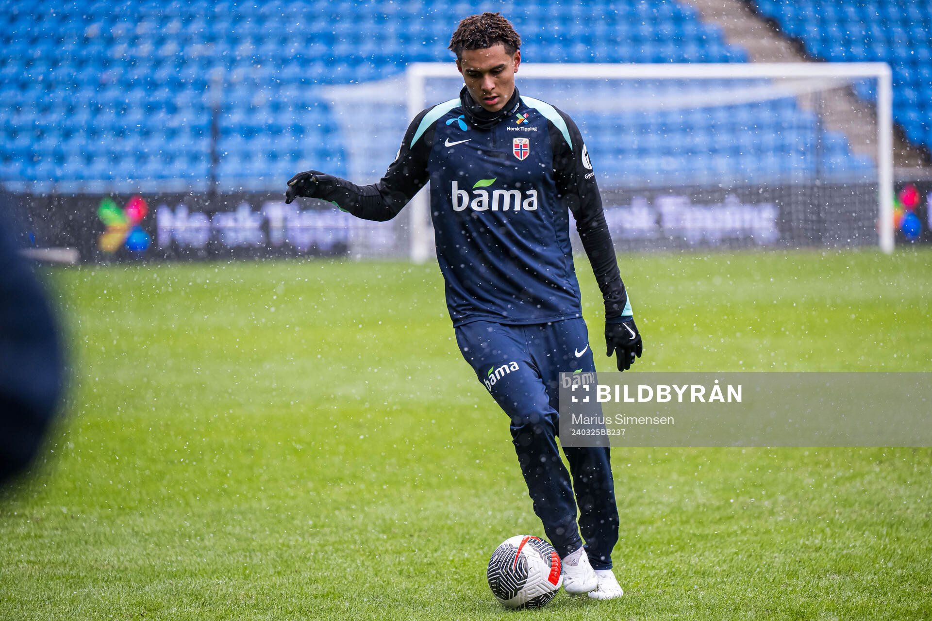 Antonio Nusa of the Norwegian national football team