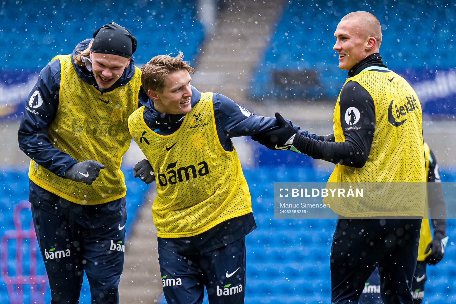 Erling Braut Haaland, Martin Ødegaard and Leo Skiri