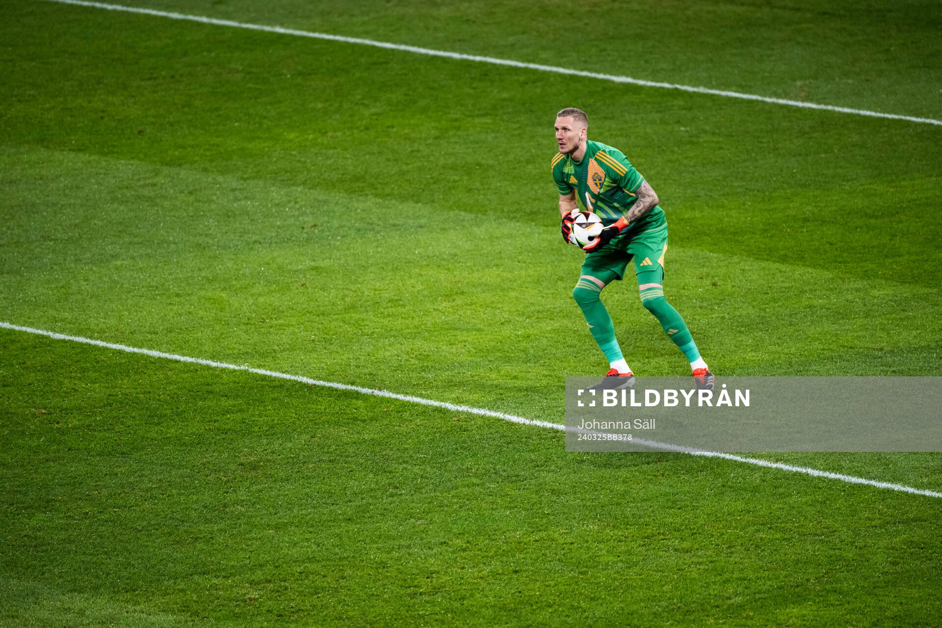 goalkeeper Robin Olsen of Sweden
