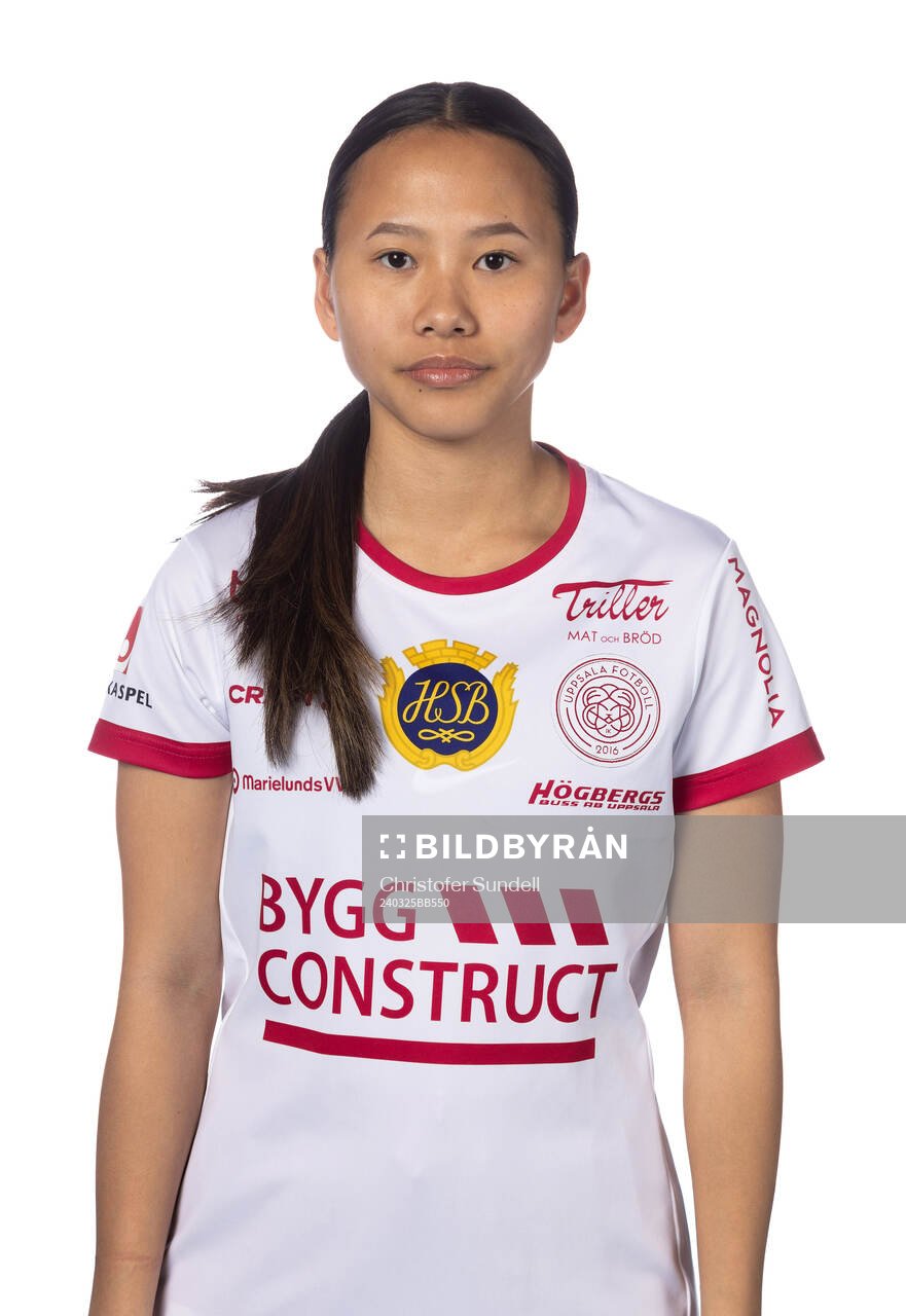 Uppsalas Amanda Sundström poserar för ett porträtt den 25 mars 2024 i Uppsala.