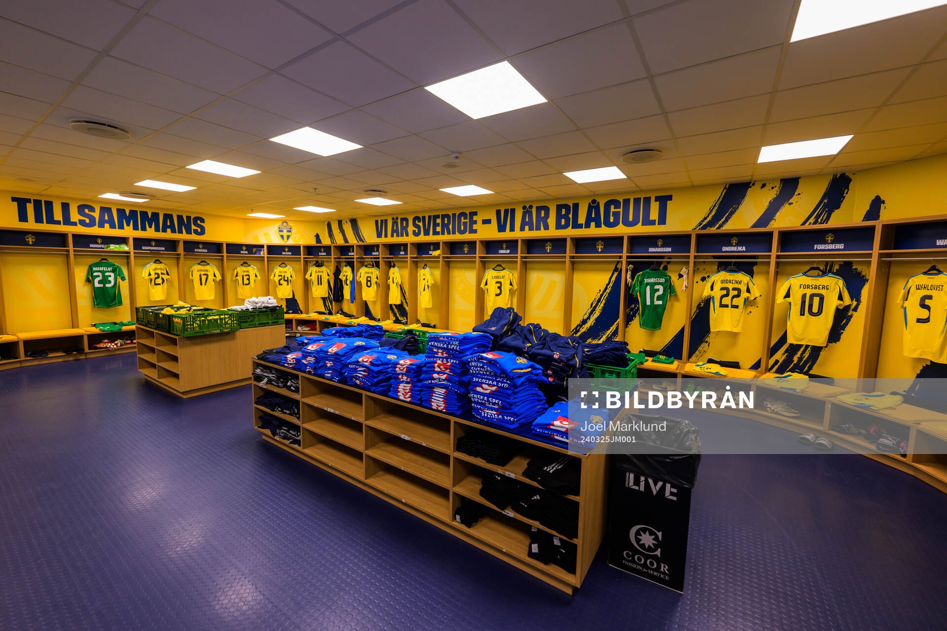 The dressing room of Sweden