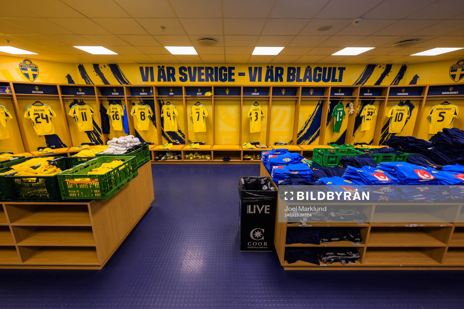 The dressing room of Sweden