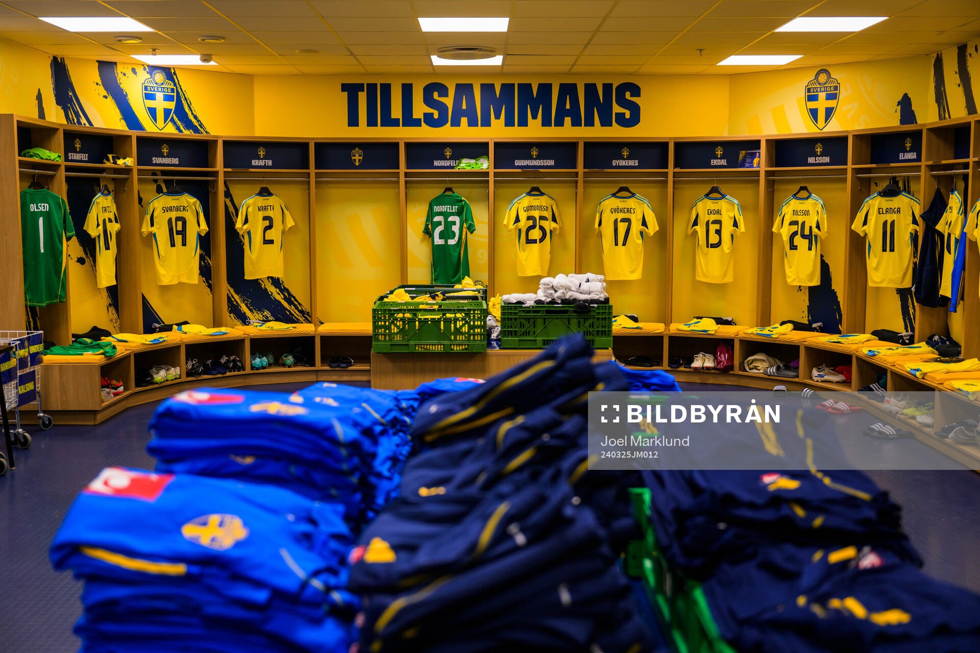The dressing room of Sweden