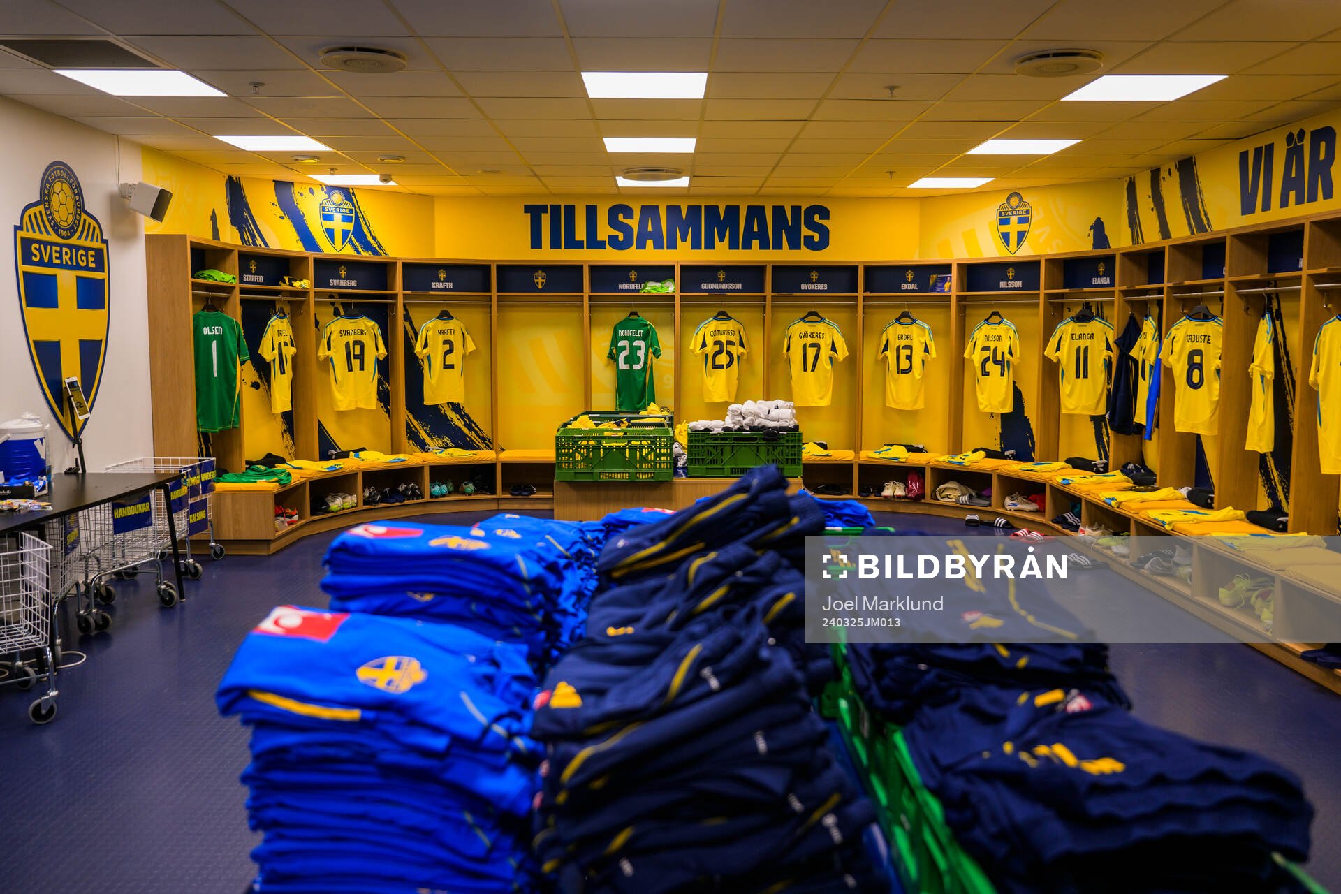 The dressing room of Sweden