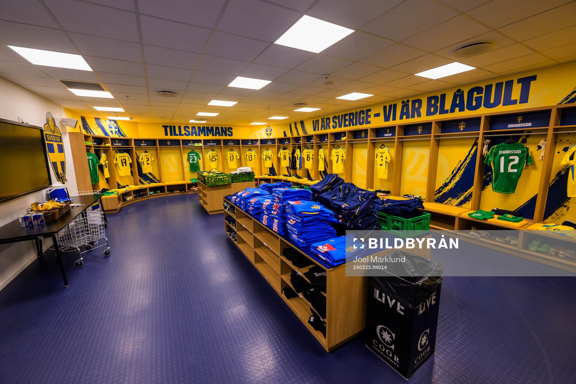 The dressing room of Sweden