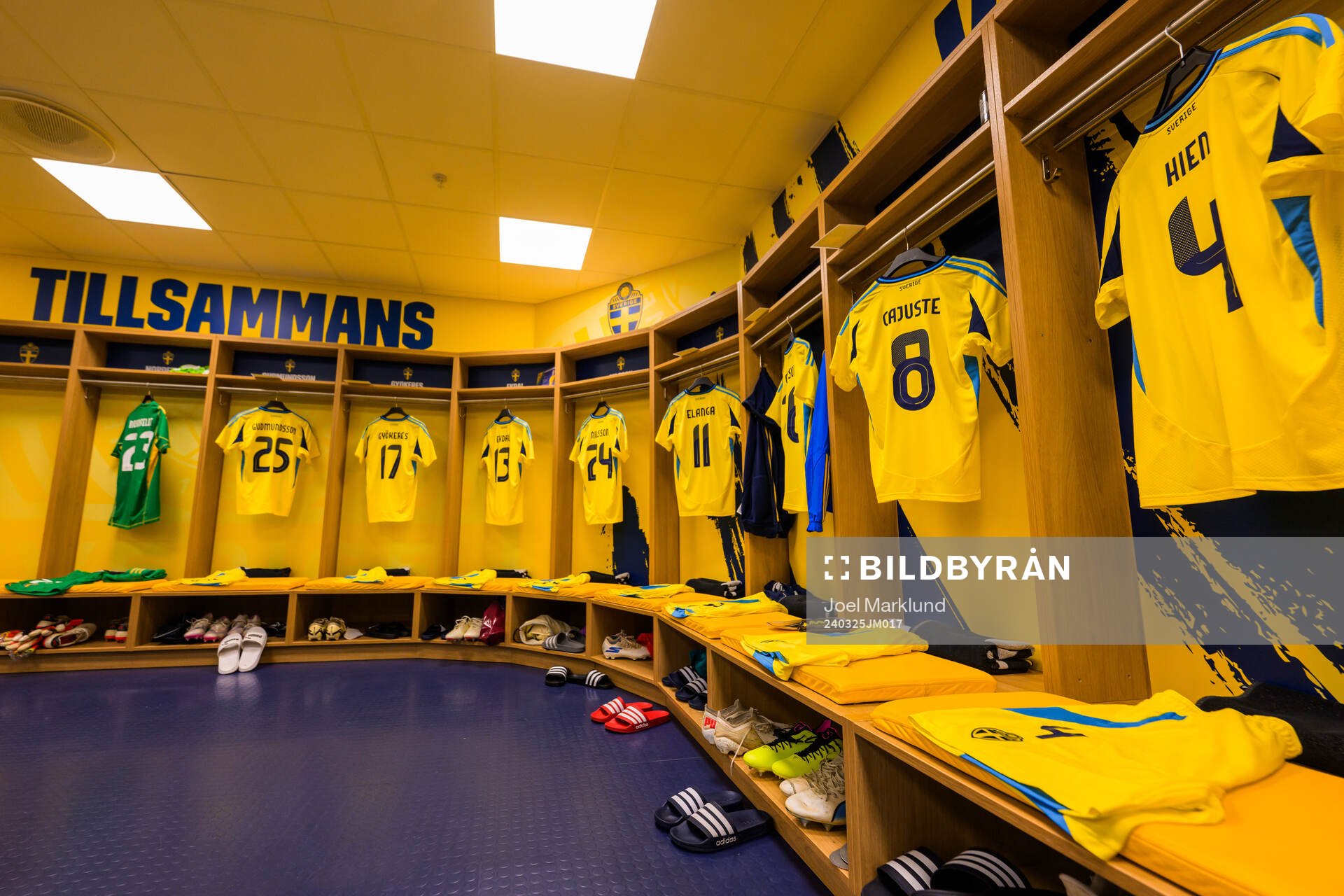 The dressing room of Sweden