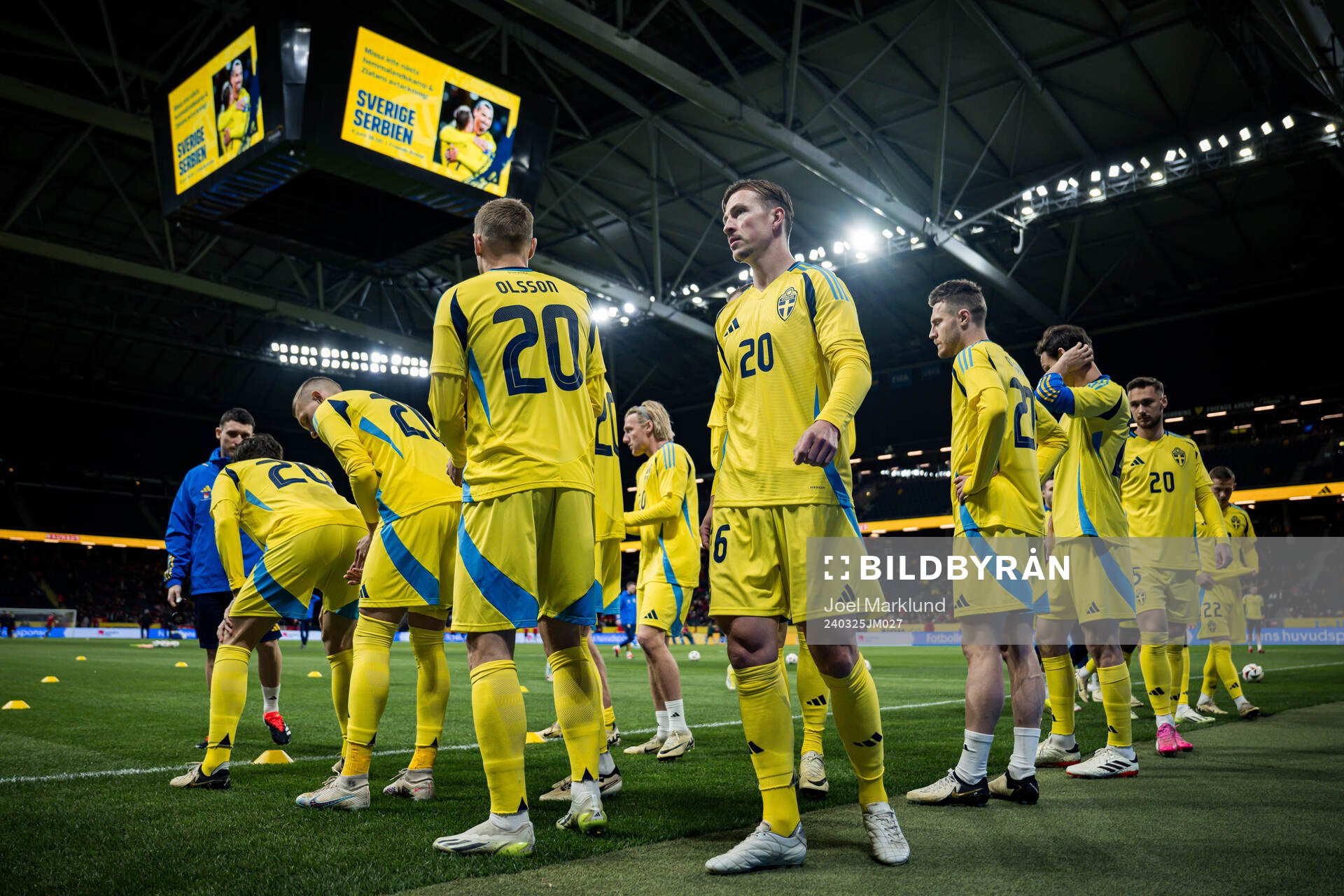 Simon Olsson of Sweden wearing jersey number 20, honouring