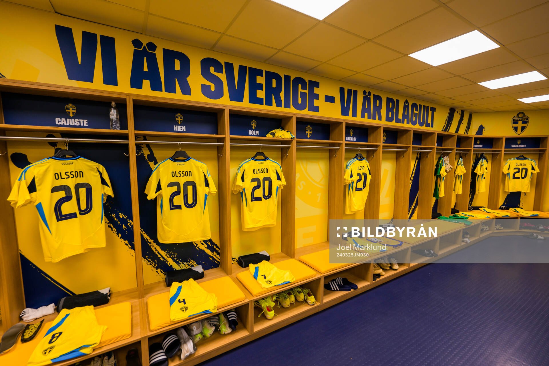 Jerseys of hospitalized Swedish player Kristoffer Olsson