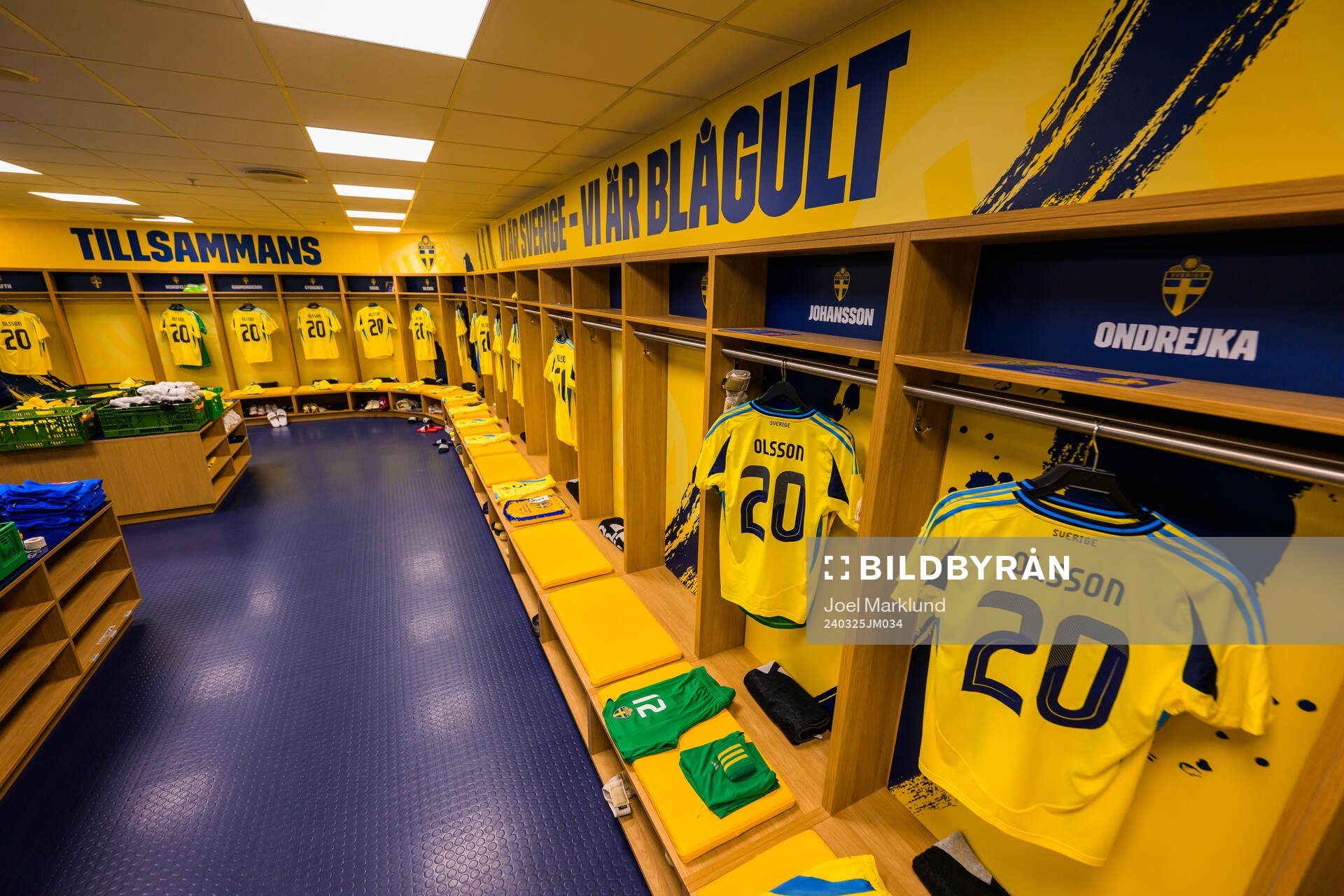 Jerseys of hospitalized Swedish player Kristoffer Olsson