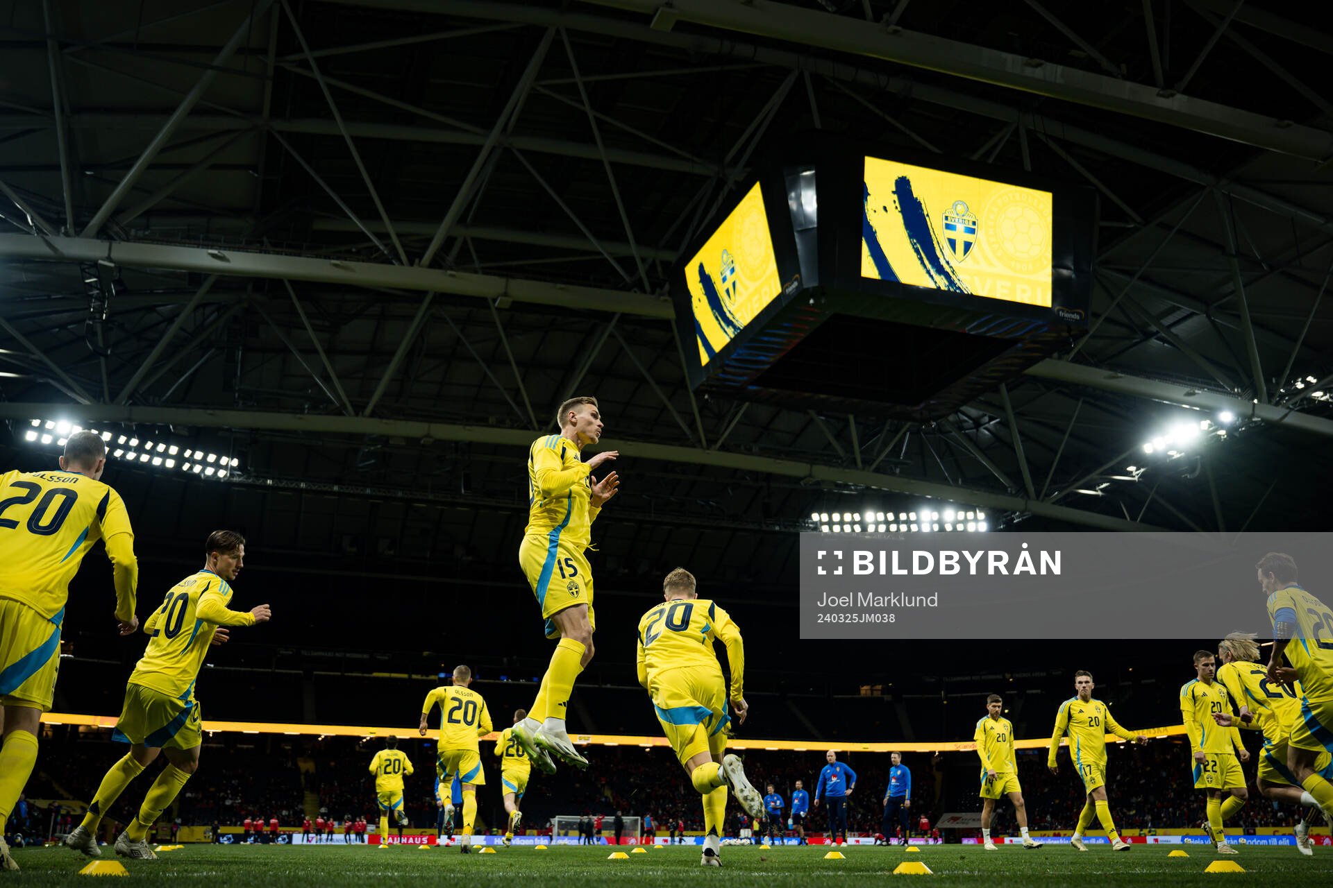 Carl Starfelt of Sweden wearing jersey number 20, honouring