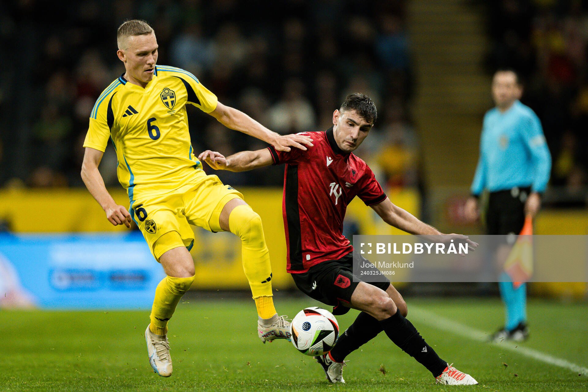 Ludwig Augustinsson of Sweden and Qazim Laci of Albania