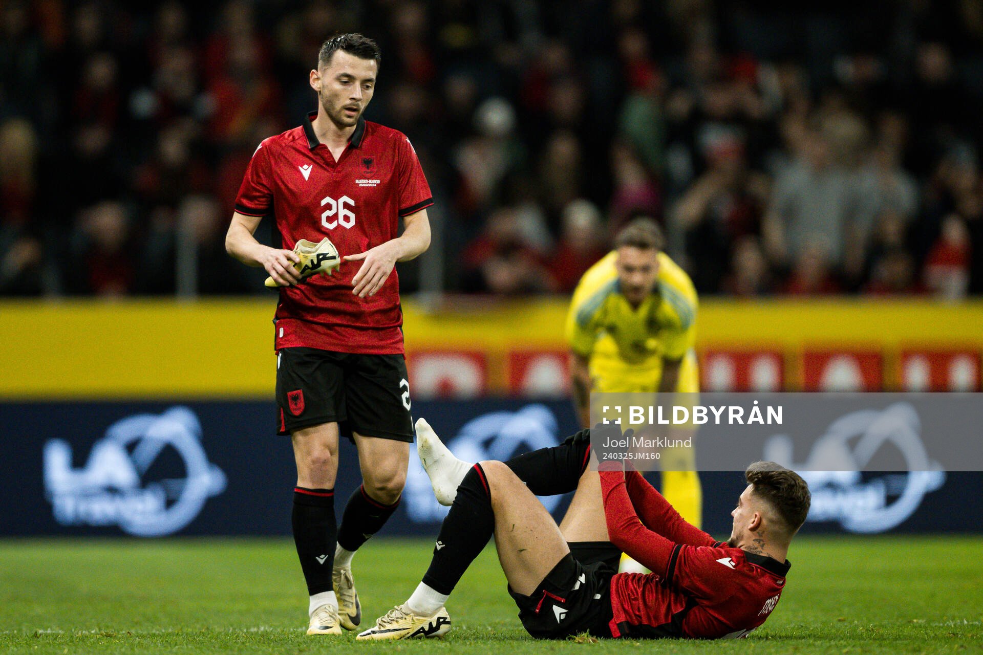 Arber Hoxha and Ernest Muci of Albania duringr the