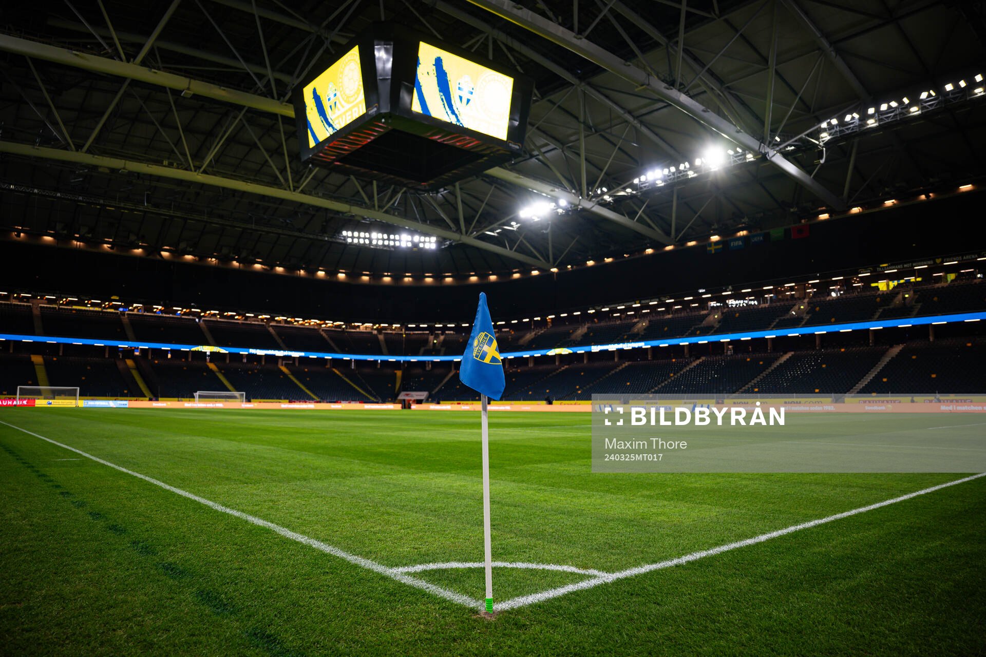 Interior view over Friends Arena