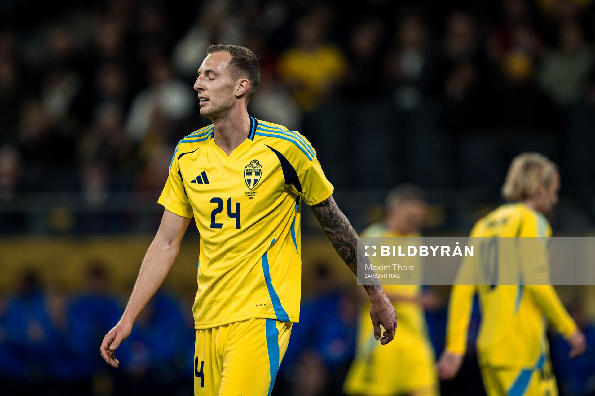 Gustaf Nilsson of Sweden looks dejected